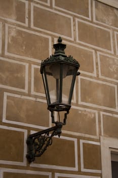 streetlight. the lantern on the wall. beautiful light