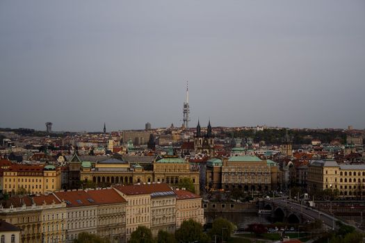 views of the city, the bridge home. Prague, Czech Republic