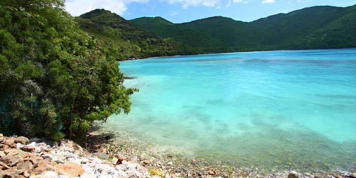 A beautiful sunny day at Brewers Bay on Tortola - British Virgin Islands.