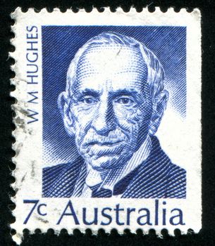 AUSTRALIA - CIRCA 1971: stamp printed by Australia, shows William Morris Hughes, circa 1971