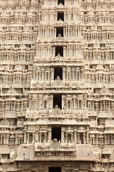 Tower (gopura) of Arunachaleswar Temple. Tiruvannamalai, Tamil Nadu, India