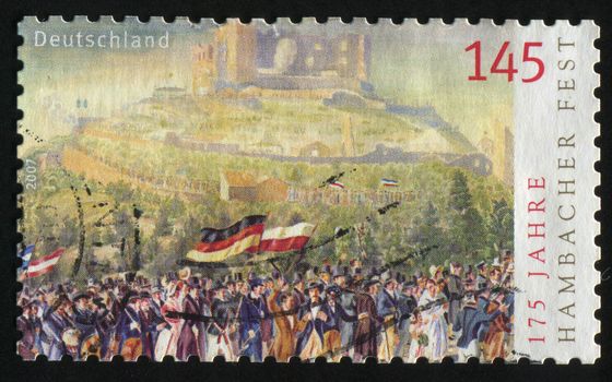 GERMANY- CIRCA 2007: stamp printed by Germany, shows IHambacher Fest, circa 2007.