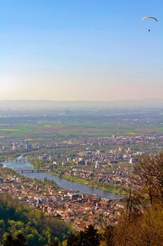 The View of The Medieval City of Heidelberg from the King's Throne