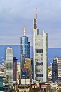 The Skyline of Frankfurt Am Main in Germany.