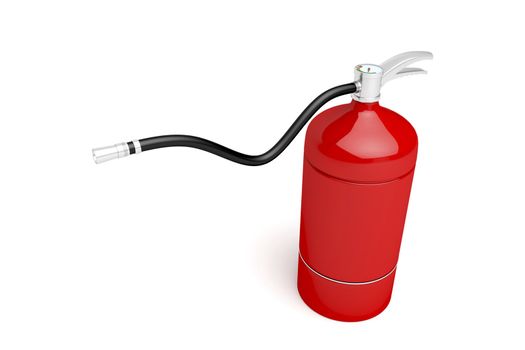 Fire extinguisher on white background