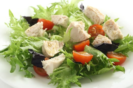 salad with boiled chicken