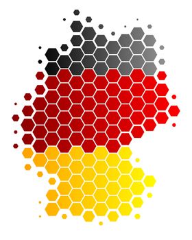 Map and flag of Germany