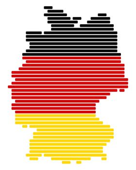 Map and flag of Germany