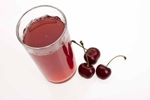 food series: tastyfruit beverage with fresh cherry