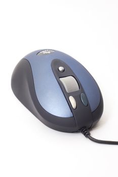 Computer modern laser mouse in isolated background