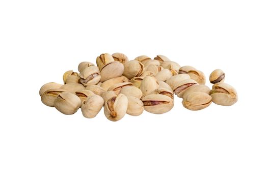 Lots of pistachio  isolated on white