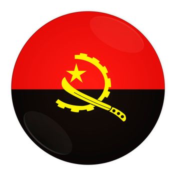 Abstract illustration: button with flag from Angola country