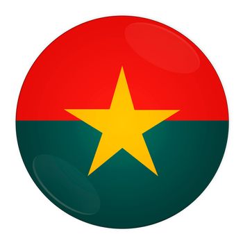 Abstract illustration: button with flag from Burkina Faso country