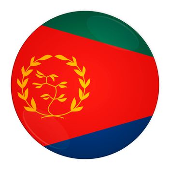 Abstract illustration: button with flag from Eritrea country