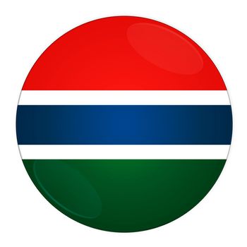 Abstract illustration: button with flag from Gambia country