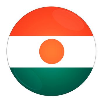 Abstract illustration: button with flag from Niger country