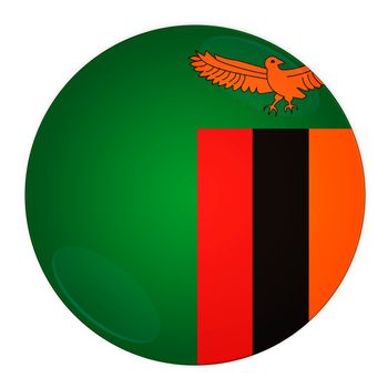 Abstract illustration: button with flag from Zambia country
