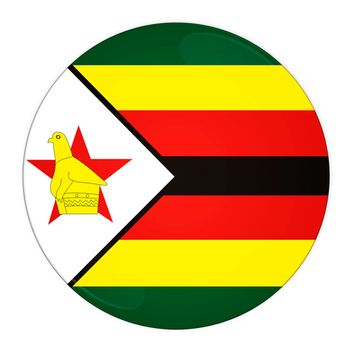 Abstract illustration: button with flag from Zimbabwe country