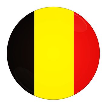 Abstract illustration: button with flag from belgium country