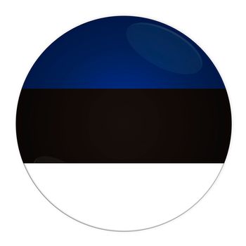 Abstract illustration: button with flag from Estonia country