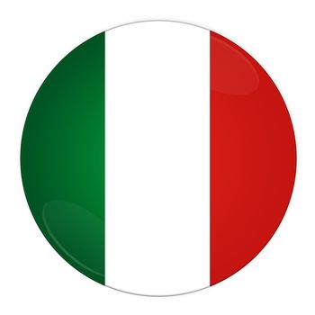 Abstract illustration: button with flag from Italy country