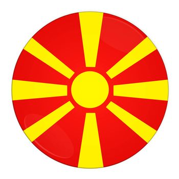 Abstract illustration: button with flag from Macedonia country