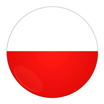 Abstract illustration: button with flag from Poland country