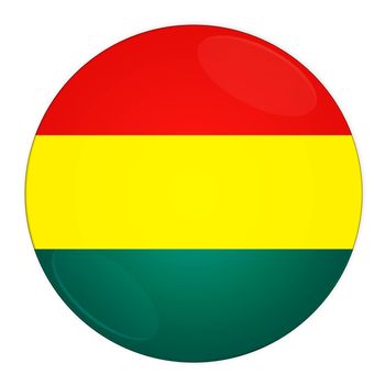 Abstract illustration: button with flag from Bolivia country
