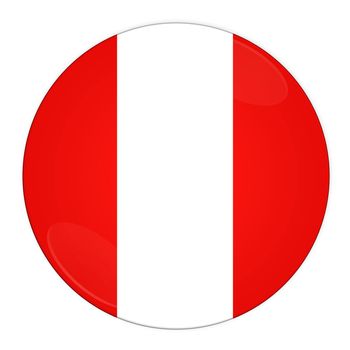 Abstract illustration: button with flag from Peru country