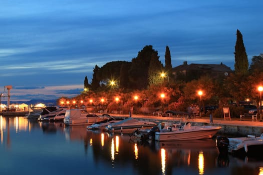 Hot summer evening in town of Malinska, Island of Krk