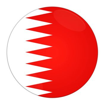 Abstract illustration: button with flag from Bahrain country