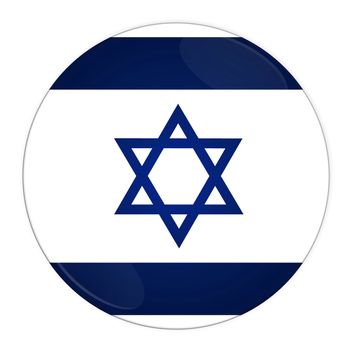 Abstract illustration: button with flag from Israel country