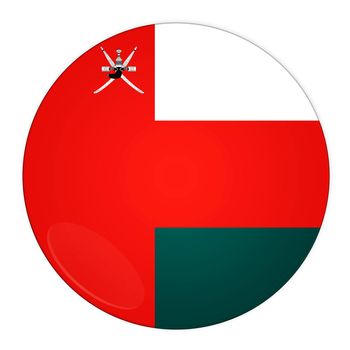 Abstract illustration: button with flag from Oman country