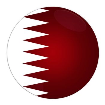 Abstract illustration: button with flag from Qatar country