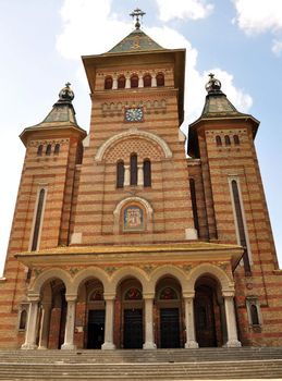 The Romanian Orthodox Metropolitan Cathedral from Timisoara Romania.