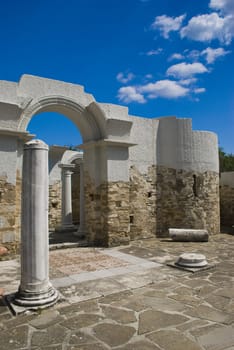 Ancient ruins Veliki Preslav Bulgarian landmark