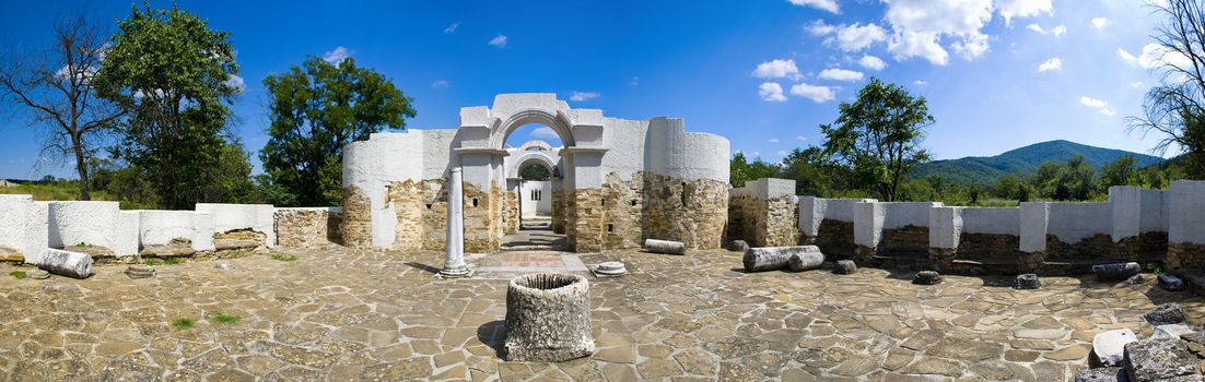 Ancient ruins Veliki Preslav Bulgarian landmark