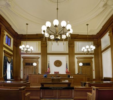 Historic Pioneer Courthouse Courtroom in Portland Oregon Downtown