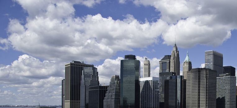 Panoramic View of New York City Buildings, U.S.A.