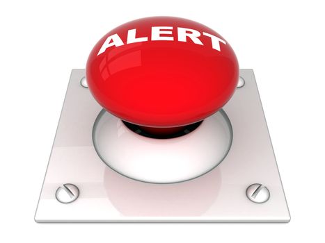 image the red button on a white background