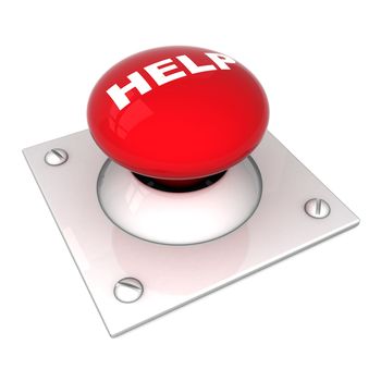 image the red button on a white background