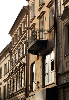 Block of flats in an old town