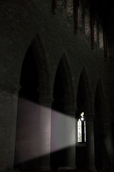 light through a church window