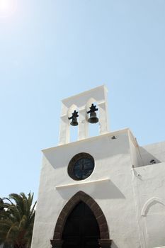 a church building in a lanzaroti town
