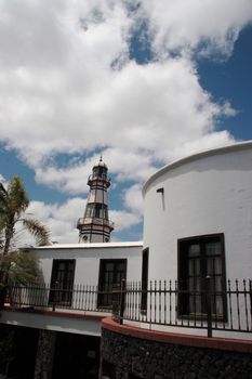 an old town light house in lanzarote