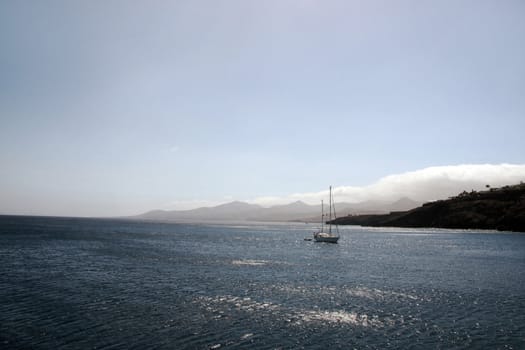 a view of the lanzarote coast line