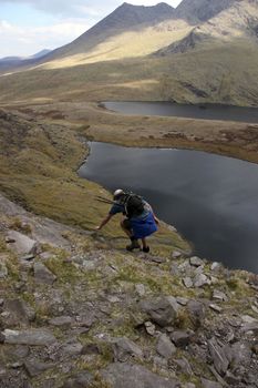 a rocky mountain path in ireland