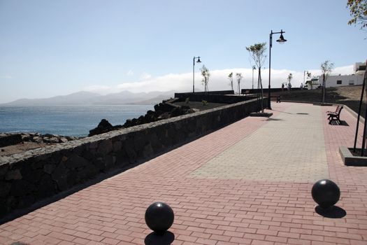 a path on the lanzarote coast line