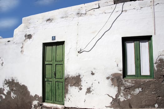 front door in a street in lanzarote