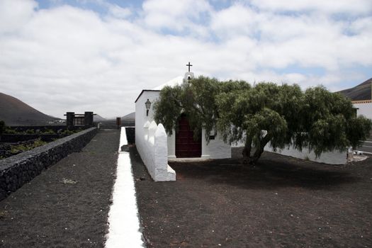chapel in the wine region of lanzarote
